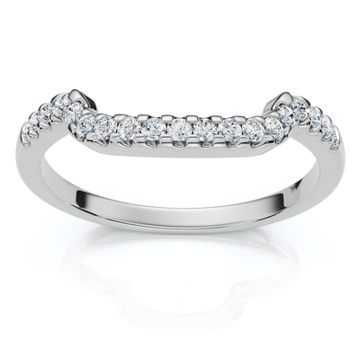 Diamond Insert Wedding Guard Band 14k Gold or Palatinum Lab Grown EF/VS