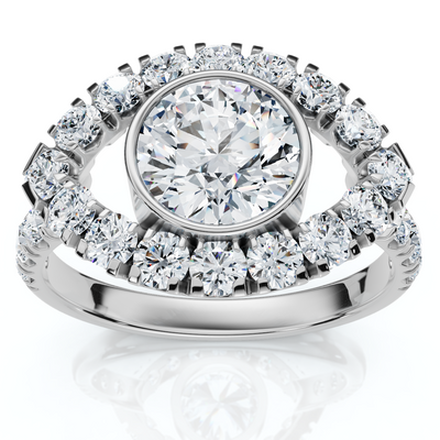 1 3/4Ct Eye Diamond Ring 14k Gold Lab Grown