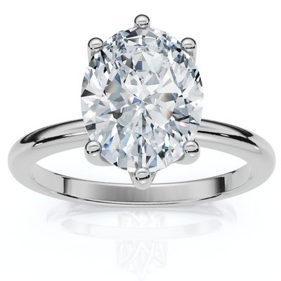 Certified 1 1/2Ct Lotus Solitaire Diamond Engagement Ring 14k Gold Lab Grown