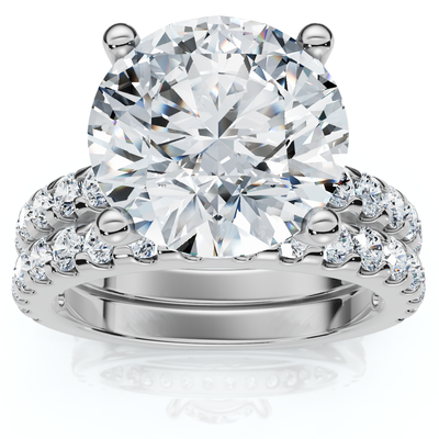 Certified 3 1/2Ct Diamond Engagement Matching Wedding Rings 14k Gold Lab Grown