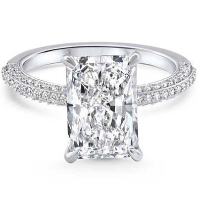 Certified 3.44Ct Cassidy Radiant Cut Diamond Engagement Ring 14k Gold Lab Grown