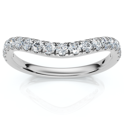 .30Ct Curved Diamond Wedding Anniversary Ring 14k Gold or Platinum Lab Grown