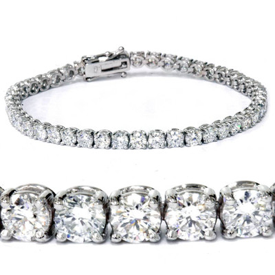 7 Ct T.W. Round Lab Grown Diamond Tennis Bracelet 14K White Gold 7"