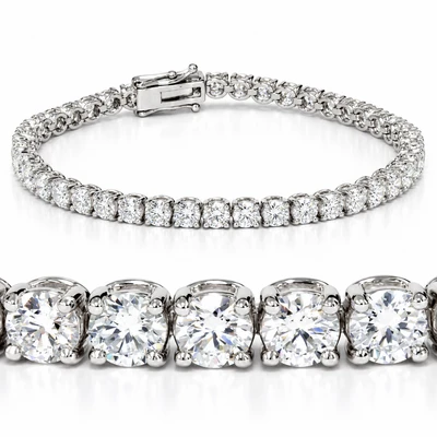 7 Ct T.W. Round Lab Grown Diamond Tennis Bracelet 14K White Gold 7"