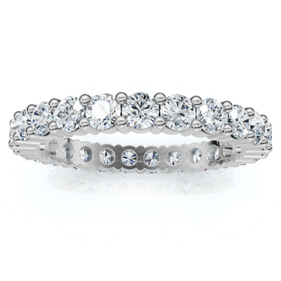 1ct Diamond Eternity Wedding Ring in 14k White, Yellow, Rose Gold Lab Grown