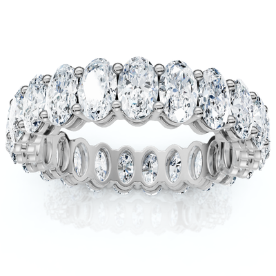 5 1/2CT Oval Diamond Eternity Wedding Ring Gold or Platinum Lab Grown