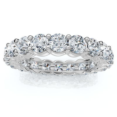 2 Ct Lab Created Moissanite Eternity Ring Womens Wedding Band 14k White Gold 2 Ct Lab Created Moissanite Eternity Ring Womens Wedding Band 14k White Gold