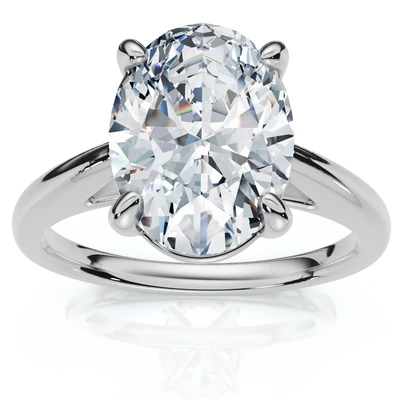 Certified 2Ct Oval Solitaire Ashley Diamond Engagement Ring 14k Gold Lab Grown
