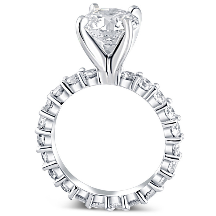 3 1/2Ct Diamond Eternity Engagement Ring Lab Grown 14k White Gold 3 1/2Ct Diamond Eternity Engagement Ring Lab Grown 14k White Gold