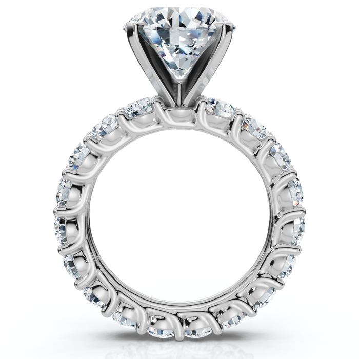 7Ct Diamond Eternity Engagement Ring Lab Grown 14k White Gold