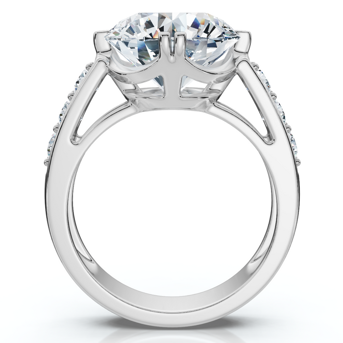 Certified 4 1/2Ct Bauer Diamond Engagement Ring 14k Gold Lab Grown