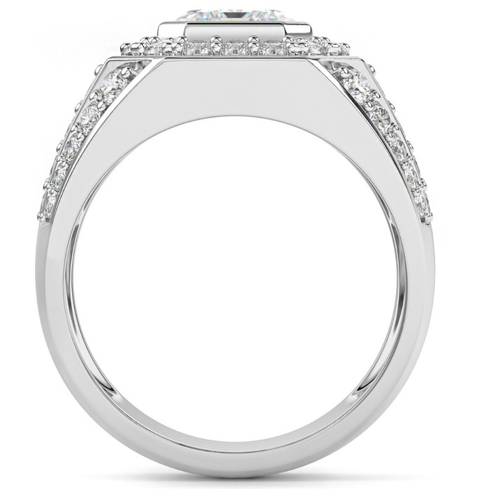 3Ct Emerald Cut Diamond Men's Ring in White, Yellow or Rose Gold Lab Grown 3Ct Emerald Cut Diamond Men's Ring in White, Yellow or Rose Gold Lab Grown