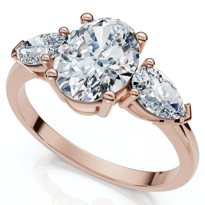 1 1/2Ct Oval Michelle Diamond Engagement Ring 14k Gold or Platinum Lab Grown