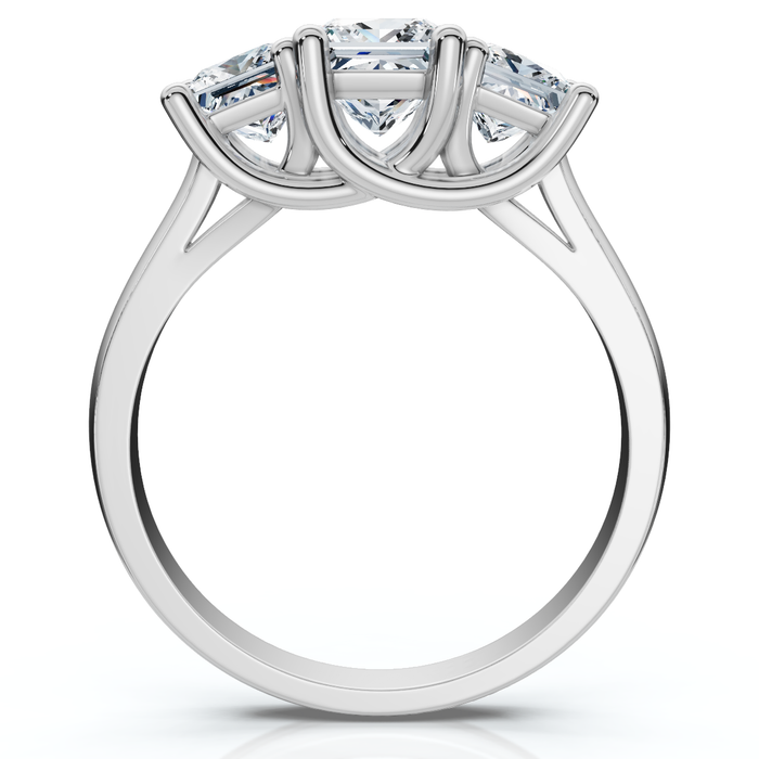 1 1/2Ct Princess Cut Diamond May Engagement 3-Stone Ring 14k Gold Lab Grown