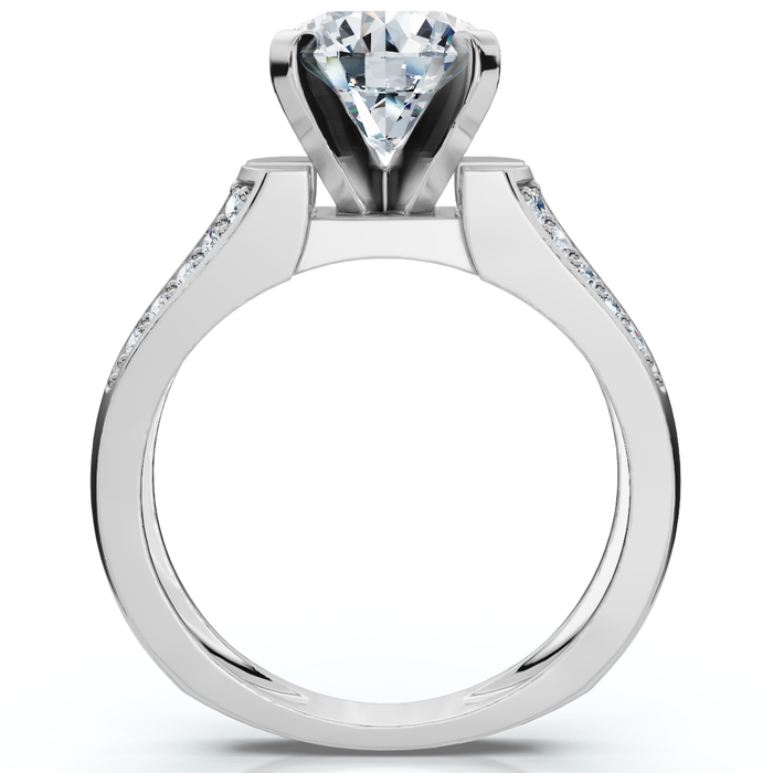 Certified 2 1/5Ct Alexa Diamond Engagement Ring 14k Gold Lab Grown (2ct center)