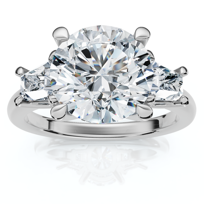 Certified 3 3/4Ct Kiran Diamond Engagement Ring 14k Gold