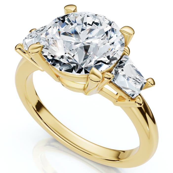 Certified 3 3/4Ct Kiran Diamond Engagement Ring 14k Gold