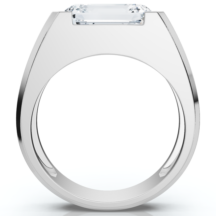 Certified 4Ct Men's Gabriel Emerald Diamond Ring 10k Gold Lab Grown