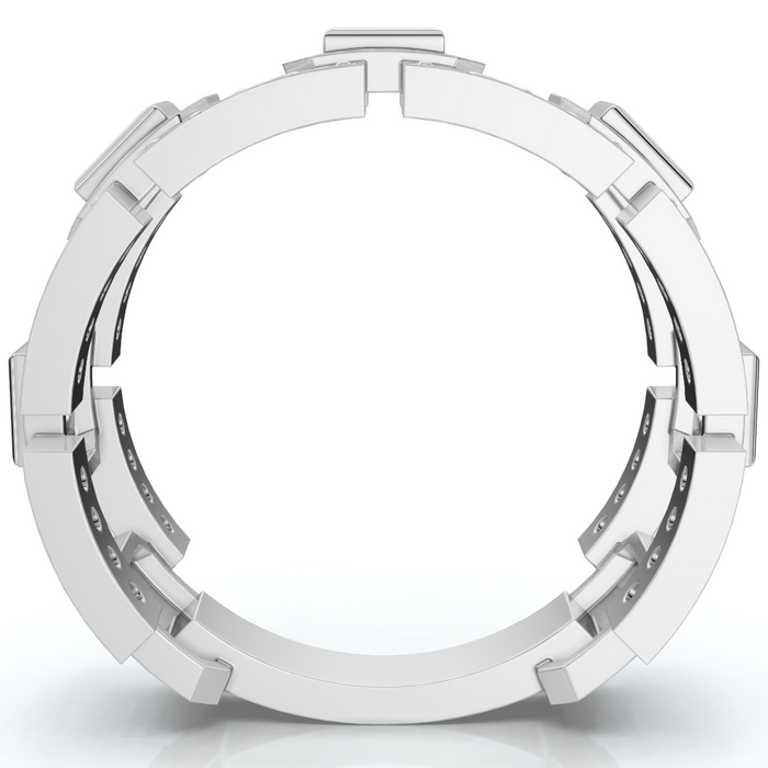 1 1/4Ct Diamond Ring Men's Lab Grown Wedding Band in 10k White or Yellow Gold