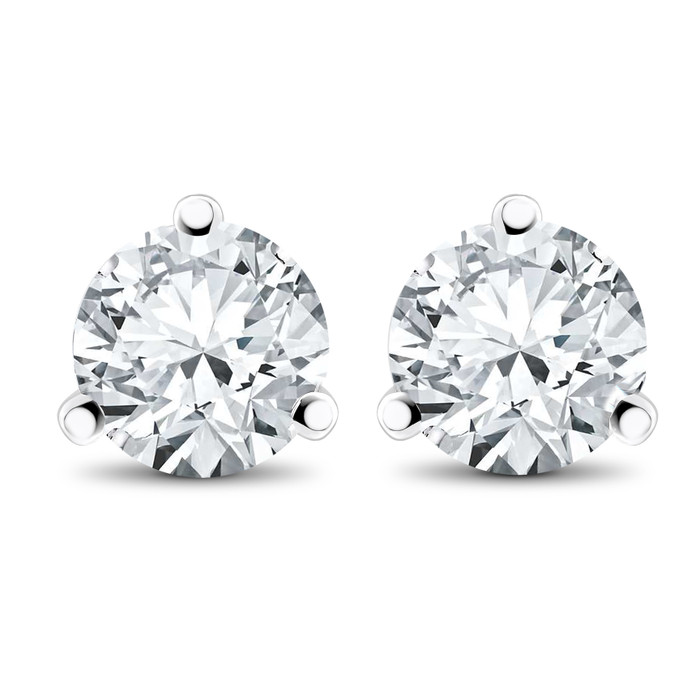 3/4 ct TDW Diamond 3-Prong Martni Studs 3/4 ct TDW Diamond 3-Prong Martni Studs