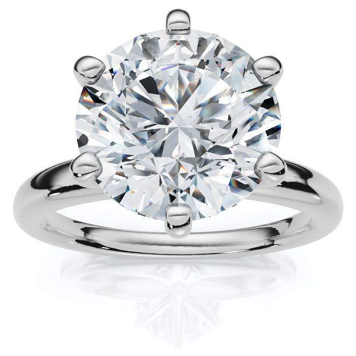Platinum 1 - 5 carat Round Certified Diamond Engagement Ring Lab Grown