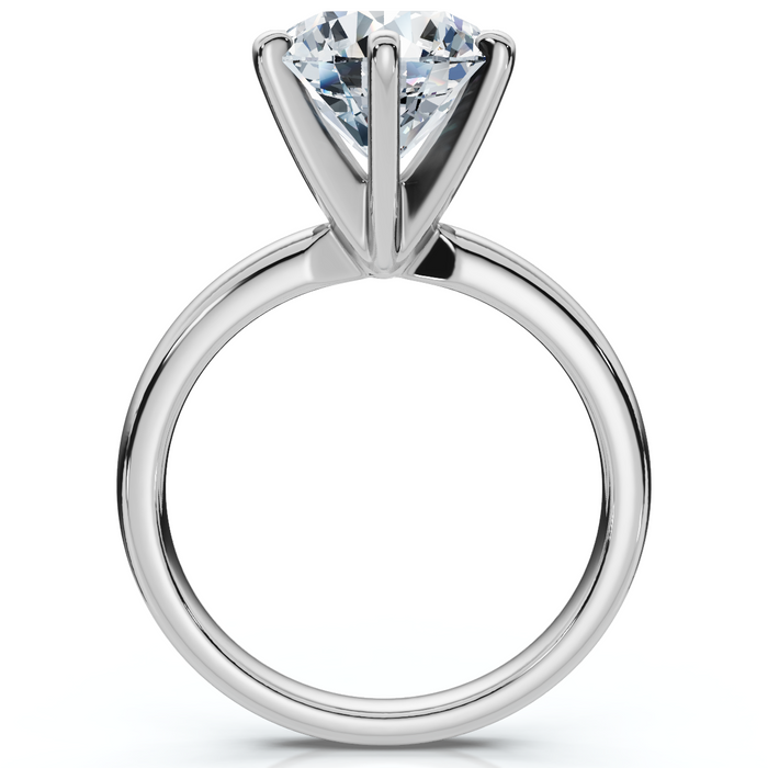 Platinum 1 - 5 carat Round Certified Diamond Engagement Ring Lab Grown