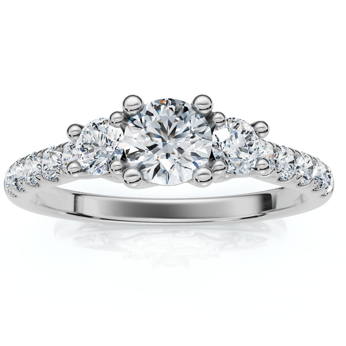 3/4ct Elira Three Stone Diamond Ring 10K Gold Lab Grown