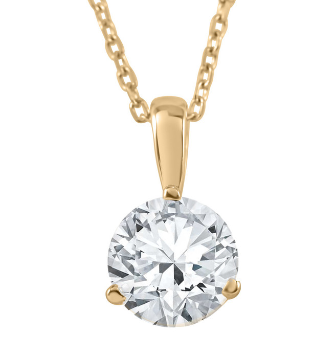 5/8 ct Solitaire Lab Grown Diamond Pendant available in 14K and Platinum