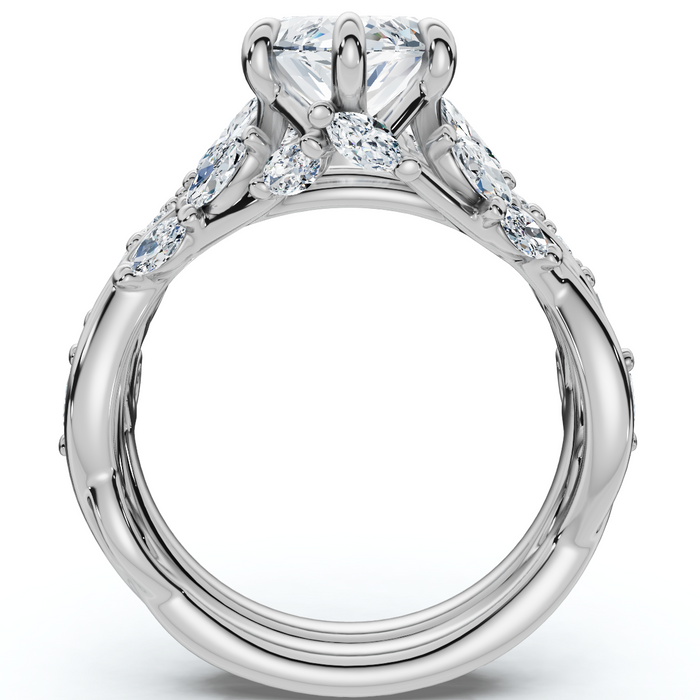 Certified 4ct Vinea Marquise Diamond Engagement Ring Set 14k Gold Lab Grown