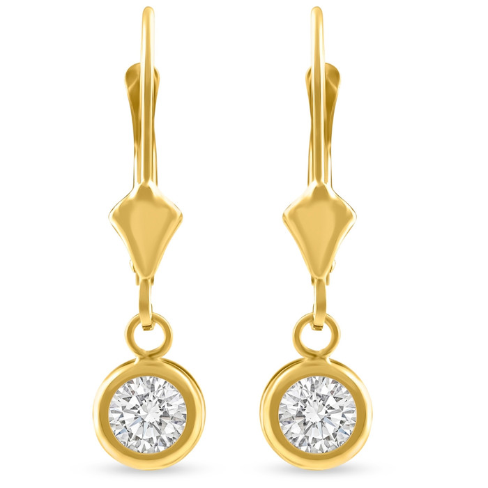1Ct Diamond Lab Grown Dangle Lever Back Hoop Earrings 14k Yellow Gold 1Ct Diamond Lab Grown Dangle Lever Back Hoop Earrings 14k Yellow Gold