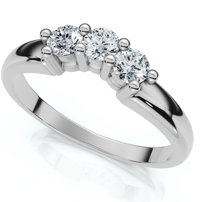 Curved Women's Diamond Wedding Ring 14k Gold Lab Grown