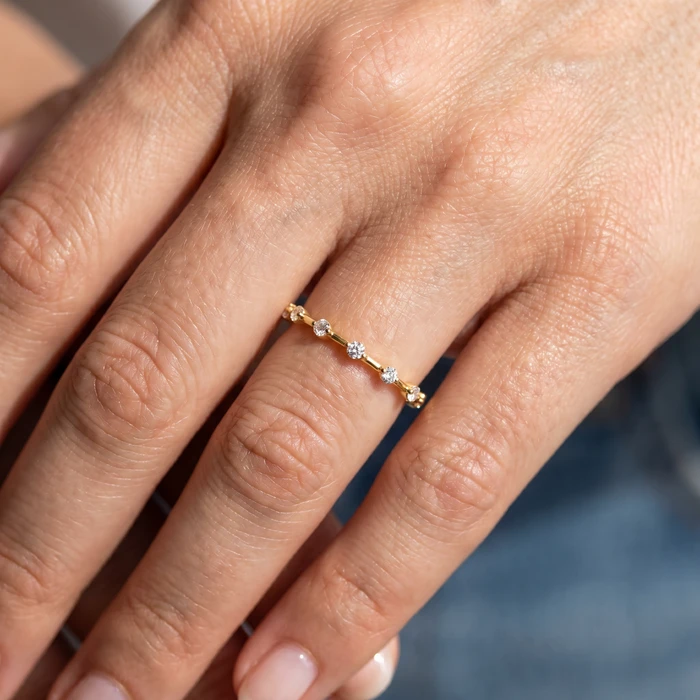 1/4Ct Diamond Ring 14k Gold Lab Grown