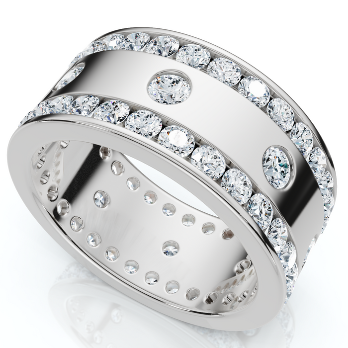 2 3/4Ct Men's Diamond Ring in 14k Gold Lab Grown