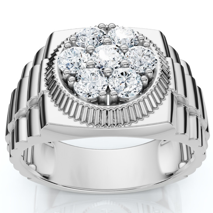 Men's 3/4Ct Diamond Anniversary Wedding Ring 14k Gold Lab Grown