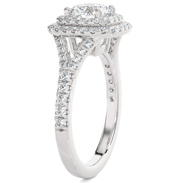 Certified 2 1/5Ct Cushion Halo Diamond Engagement Ring 14k Gold Lab Grown Certified 2 1/5Ct Cushion Halo Diamond Engagement Ring 14k Gold Lab Grown