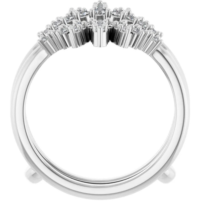 1ct TW Diamond Wedding Guard Band Insert Engagement Ring 14k Gold Lab Grown