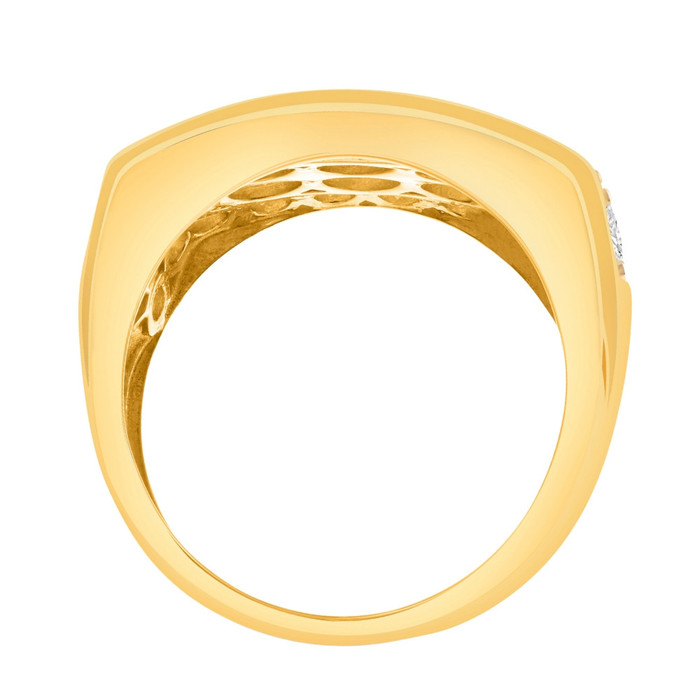 7Ct Men's Diamond Ring in 14k Gold Lab Grown