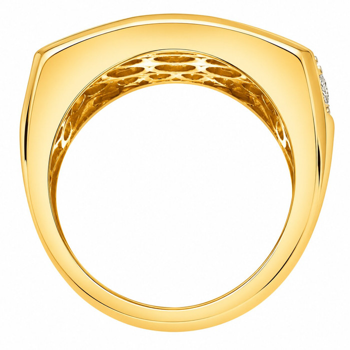 7Ct Men's Diamond Ring in 14k Gold Lab Grown