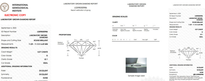 Certified 5Ct Solitaire Diamond Engagement Ring 14k White Gold Lab Grown