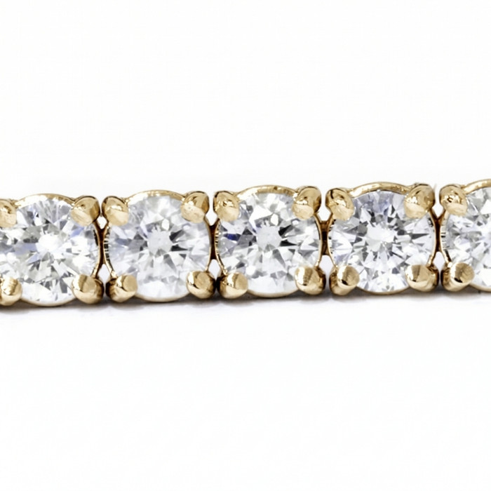 7Ct Diamond Tennis Bracelet 14k Yellow Gold 7"