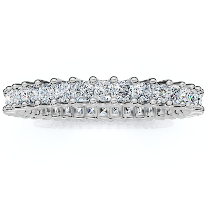 1Ct Princess Cut Diamond Eternity Stackable Wedding Ring 14k Gold Lab Grown
