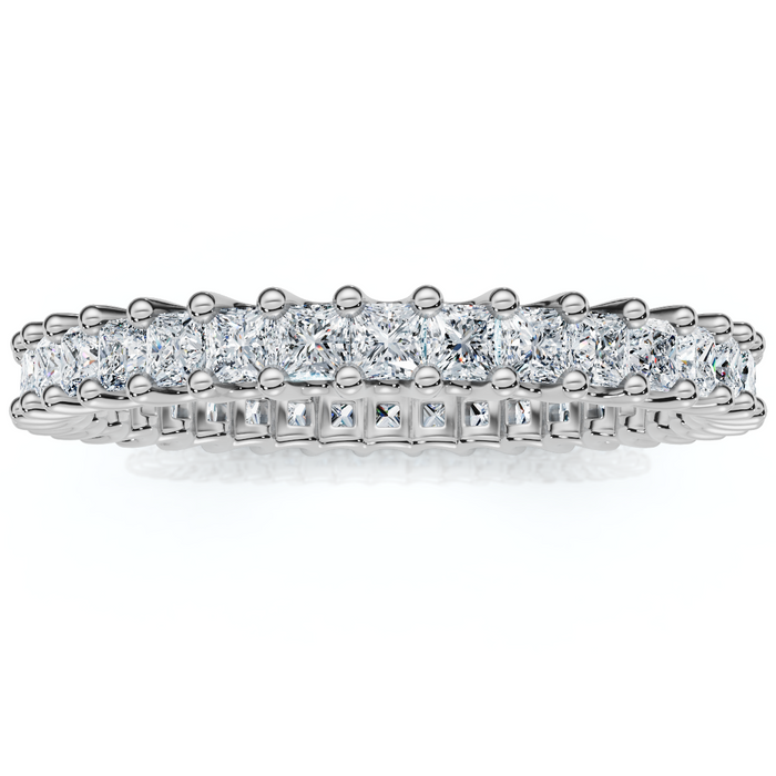 1Ct Princess Cut Diamond Eternity Stackable Wedding Ring 14k Gold Lab Grown