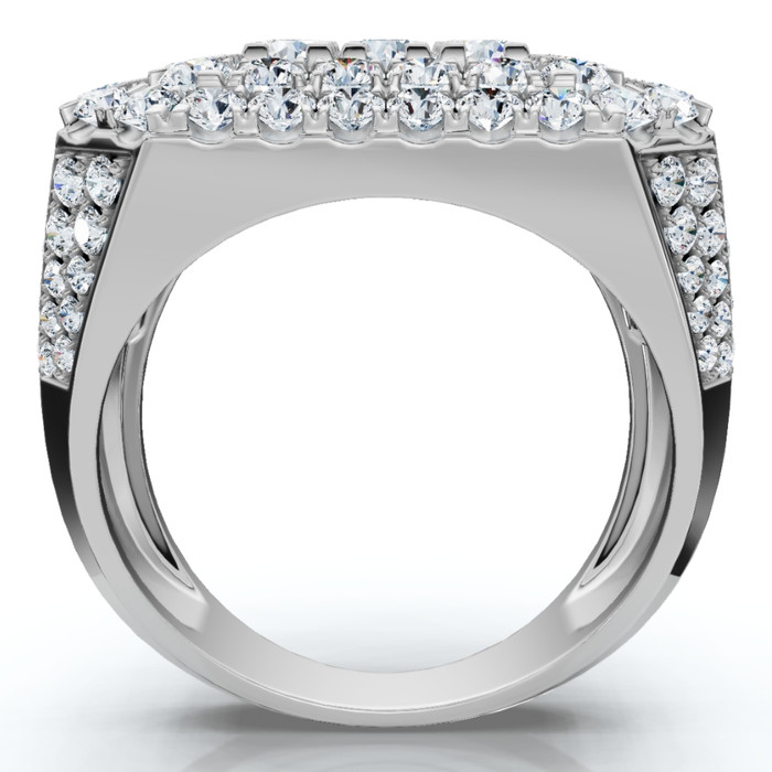 5Ct TW Men's Diamond Ring Gold Lab Grown 5Ct TW Men's Diamond Ring Gold Lab Grown