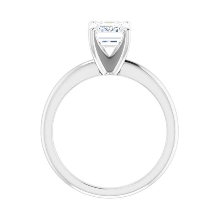 2Ct 14k White Gold Emerald Cut Solitaire Lab Grown Diamond Engagement Ring