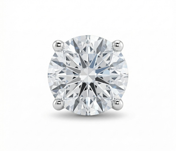 1/2 - 2 Ct Single Diamond Stud in 14k Gold One Earring Lab Grown