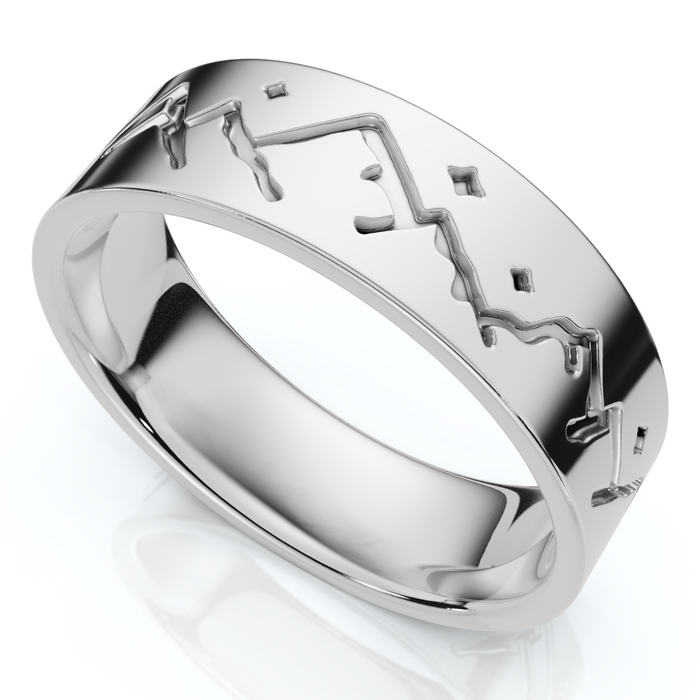 6mm 14k Yellow Gold Ring Nature Inspired Men's Wedding Band