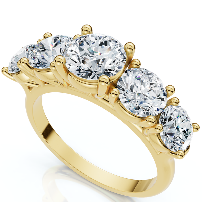 2 1/6Ct Elina Five-Stone Diamond Engagement Ring 14K Gold Lab Grown