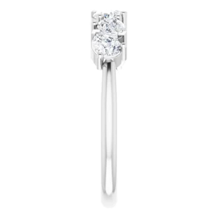 1 1/3CtPear Shaped Diamond Anniversary Band 14k Gold Lab Grown