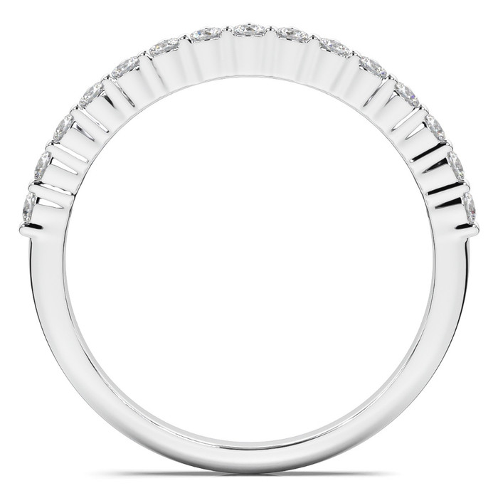 3/8Ct Round Cut Designed Anniversary Band 14k Gold Lab Grown
