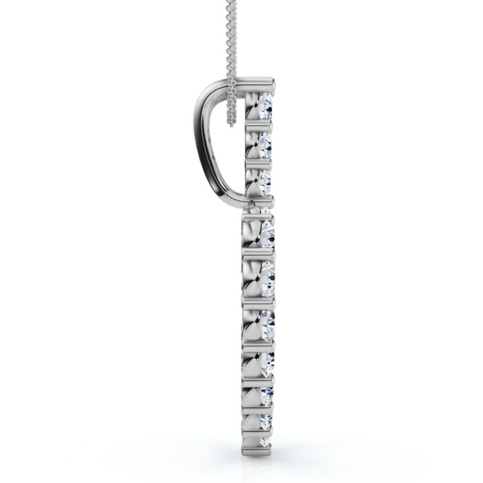 1/2Ct Diamond Heart Pendant Gold Necklace 18" Lab Grown